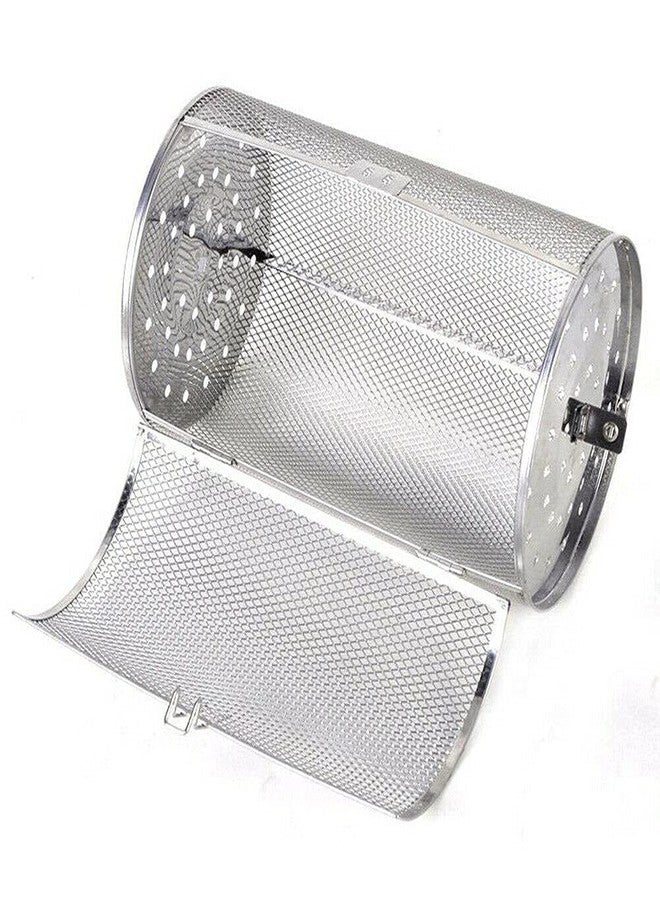 LinaLife 12x23cm Stainless Steel Rotisserie Grill Roaster Drum Dried Baking Coffee Bean Nut Oven Basket BBQ Grill Cage Kit - Image 2